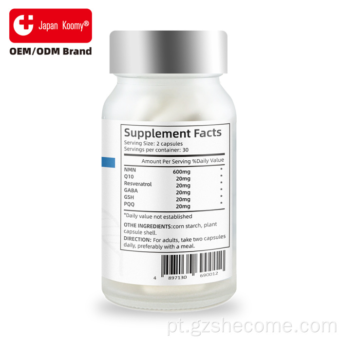 Shecome NMN Complex Capsules NAD+ suporta antienvelhecimento